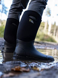 TwoTracks Baruga Reitstiefel für Herren aus Neopren wasserdicht schwarz Größe 45 – Bild 1 von 4