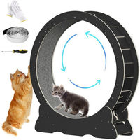 Produktbild von TWSOUL Katzenlaufrad aus Massivholz für erwachsene Katzen 100 cm Schwarz