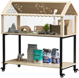 TWSOUL Kleintierkäfig aus Holz mit Acryl-Schaufenster für Hamster und Meerschweinchen 60cm – Bild 1 von 4