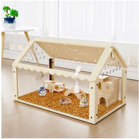 Produktbild von TWSOUL Kleintierkäfig aus Holz mit Acryl-Schaufenster für Hamster und Meerschweinchen 60cm