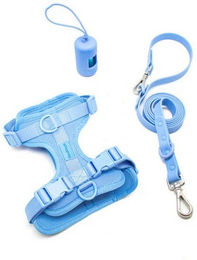 Produktbild von UE Stock Hunde-Geschirr WalkSet Komfortgurt, Armband und Kotbeutel Gr. M Hellblau