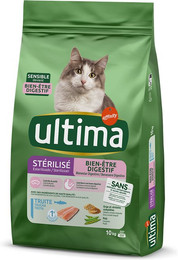 Produktbild von Ultima Cat Sterilized Sensible Forelle - 2 x 10 kg