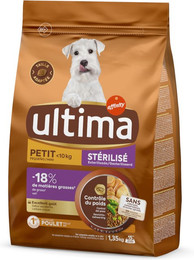 Produktbild von Ultima Dog Mini Sterilized Huhn - 2 x 1,35 kg