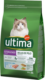 Produktbild von Ultima Feline Sterilized Hairball mit Forelle - 1,5 kg