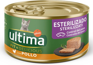 Produktbild von Ultima Fit & Delicious Sterilized Katze 24 x 85 g - Huhn
