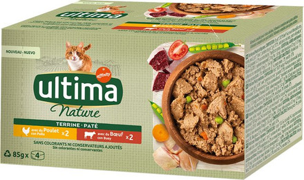 Produktbild von Ultima Nature Paté Katze Huhn & Rind - 40 x 85 g
