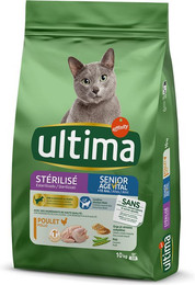Produktbild von Ultima Senior Katzenfutter für sterilisierte Katzen mit Huhn - 10 kg