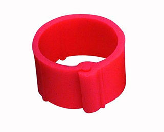 UKAL Geflügelclipringe aus Kunststoff 16 mm Durchmesser Rot 25 Stück – Bild 1 von 1