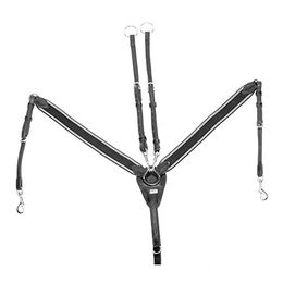 Produktbild von Uke Elastische Brusttasche und Martingale aus doppelt gefülltem Leder Schwarz