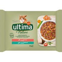 Produktbild von Ultima Cat Nature Katzenfutter Adult Stückchen in Sauce Lachs Kabeljau Forelle 12 x 85 g - 4 x 85 g