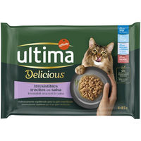 Produktbild von Ultima Delicious Adult Sterilized Katzenfutter Fischsorte Stückchen in Sauce 48 x 85 g