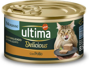 Produktbild von Ultima Delicious Mousse Huhn Sterilisiert Adult Gewichtskontrolle ohne Farb- und Aromastoffe 24 x 85 g