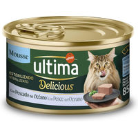Produktbild von Ultima Delicious Mousse Meeresfisch für Katzen Adult zur Gewichtskontrolle 24 x 85 g - 24 x 85 g