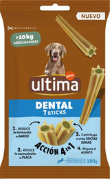 Produktbild von Ultima Dental Sticks Light Zahnpflege-Snack für mittlere Hunderassen 180 g
