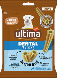 Produktbild von Ultima Dental Sticks Mini Zahnpflege-Snack Light für kleine Hunderassen 90 g
