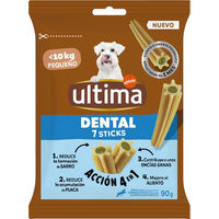 Produktbild von Ultima Dental Sticks Mini Zahnpflege-Snack Light für kleine Hunderassen 90 g