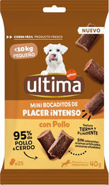 Produktbild von Ultima Dog Mini Belohnungssnack Huhn getreidefrei 40 g