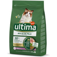 Produktbild von Ultima Hairball Katzenfutter Truthahn für erwachsene Wohnungskatzen 2,5 kg