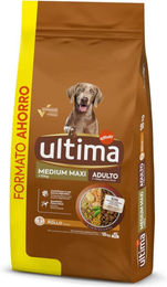 Produktbild von Ultima Hundefutter Adult Medium und Maxi Huhn und Reis 18 kg ohne Zucker und Konservierungsstoffe - 18 kg