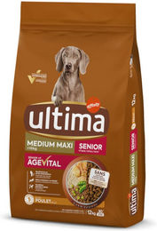 Produktbild von Ultima Hundefutter Senior Huhn für mittelgroße und große Rassen 12 kg - 12 kg