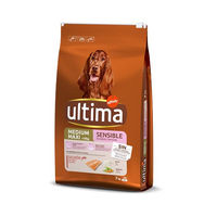 Produktbild von Ultima Medium-Maxi Adult Trockenfutter Lachs Monoprotein für Hunde zur Unterstützung von Verdauung sowie Haut und Fell 7kg - 7 kg