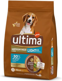 Produktbild von Ultima Medium Maxi Light Adult Hundefutter Huhn 2 x 7 kg zur Gewichtsreduktion - 2 x 7 kg