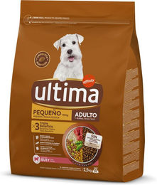 Produktbild von Ultima Mini Adult Hundefutter Rind ohne Farb- und Aromastoffe 2 x 2,5 kg