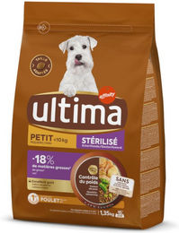 Produktbild von Ultima Mini Sterilized Hundefutter Huhn 2 x 1,35 kg zur Gewichtskontrolle - 2 x 1,35 kg