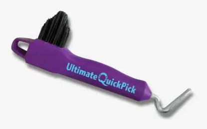 Produktbild von Ultimate HoofPick Pferdebürste zur Hufpflege aus Kunststoff in Lila