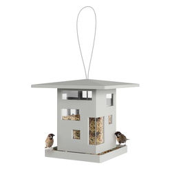 Umbra Bird Cafe Vogelhaus Vogelfutterspender aus Kunststoff in Grau – Bild 1 von 13