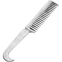 Produktbild von Umbria Equitazione Aluminium-Pferdebürste mit Fusselpickern für die Mähnen- und Schweifpflege in Silber