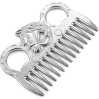 Produktbild von Umbria Equitazione Aluminium-Pferdehaarbürste in Silber