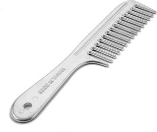 Produktbild von Umbria Equitazione Aluminium Pferdehaarbürste mit Griff in Silber