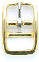 Produktbild von Umbria Equitazione Doppelsteggurt-Schließe aus Metall in Gold für Reitsport-Sattelzubehör
