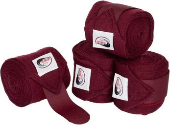 Produktbild von Umbria Equitazione Gamaschen Ruhebänder für Pferde Rot aus Stoff 4er Pack