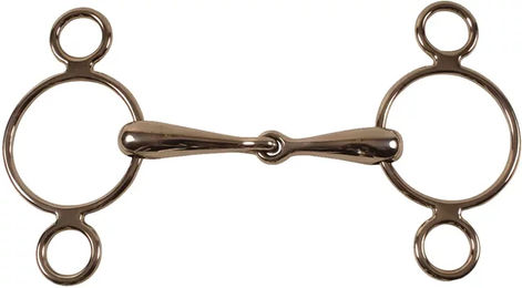 Produktbild von Umbria Equitazione Gebiss mit 3 Ringen aus Edelstahl für kräftige Pferde