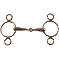 Produktbild von Umbria Equitazione Gebiss mit 3 Ringen aus Edelstahl für kräftige Pferde