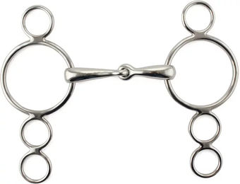 Produktbild von Umbria Equitazione Gebiss mit 4 Ringen für Ponys aus Edelstahl in Silber