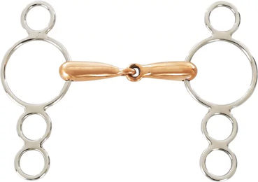 Produktbild von Umbria Equitazione Gebiss mit 4 Ringen für Ponys aus Kupfer