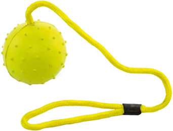 Produktbild von Umbria Equitazione Gummiball mit Schnur Gelb