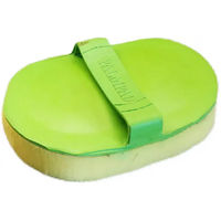 Produktbild von Umbria Equitazione Gummischaum-Striegel mit Griff in Grün
