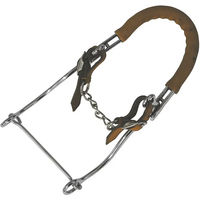 Produktbild von Umbria Equitazione Hackamore für Pferde mit langen Backenstücken aus Chrom in Silber und Braun