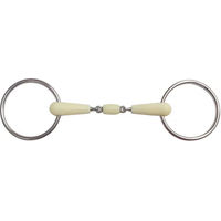 Produktbild von Umbria Equitazione Happy Mouth Doppelt gebrochenes Gebiss mit Spielringen für Pferde Größe 12.5