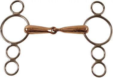 Produktbild von Umbria Equitazione Hollow Copper Pferdemaulstück aus Metall in Gold und Braun