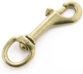 Produktbild von Umbria Equitazione Karabinerhaken für Pferde Gold Metall Lunghina Tondo