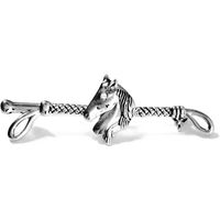 Produktbild von Umbria Equitazione Krawattennadel für Pferde Modell Pferdekopf aus Metall in Silber und Grau