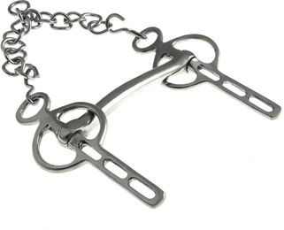 Produktbild von Umbria Equitazione Liverpool Gebiss für Pferde aus Edelstahl mit Schiebegeln in Silber