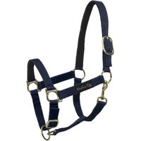 Produktbild von Umbria Equitazione Nylonhalfter für Pferde mit Lederverstärkung in Blau