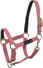 Produktbild von Umbria Equitazione Nylonhalfter für Ponys mit Lederverstärkung in Rosa