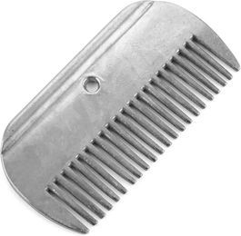 Produktbild von Umbria Equitazione Pferdehaarkamm aus Aluminium in Silber zur Mähnen- und Schweifpflege